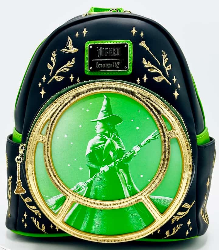 Loungefly Elphaba Defying Gravity Mini Backpack Wicked Bag Front Full View
