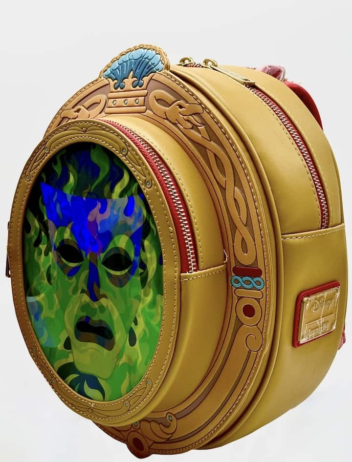 Loungefly Evil Queen Lenticular Mini Backpack D23 Mirror Mirror Bag Front Full View Left