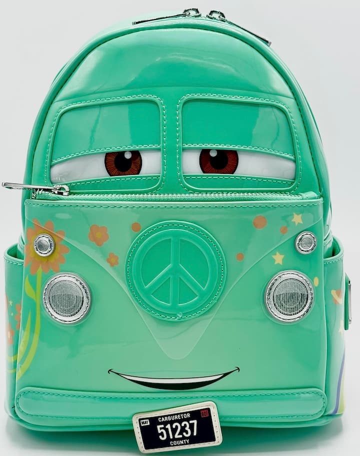 Loungefly Fillmore Mini Backpack Disney Pixar Cars Cosplay Bag Front Full View