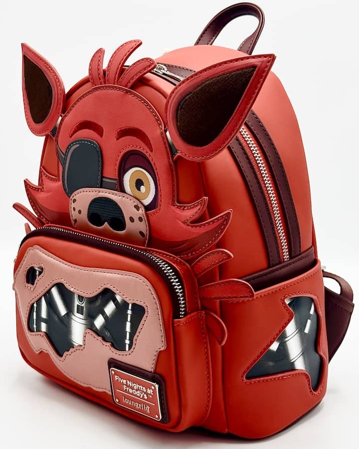 Loungefly Foxy Mini Backpack Five Nights At Freddy’s Bag NYCC 2025 Front Full View Left Side