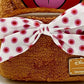 Loungefly Fozzie Bear Cosplay Mini Backpack Disney The Muppets Bag Front White Pink Polka Dot Bow Tie