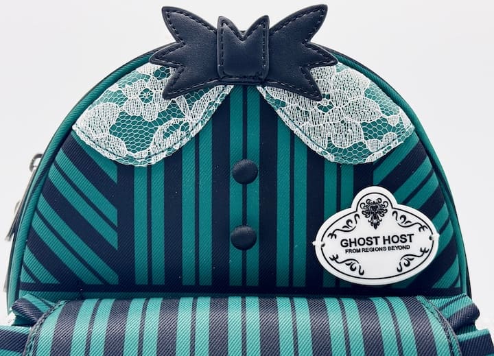 Loungefly Ghost Host Mini Backpack Disney Parks Haunted Mansion Bag Front Top