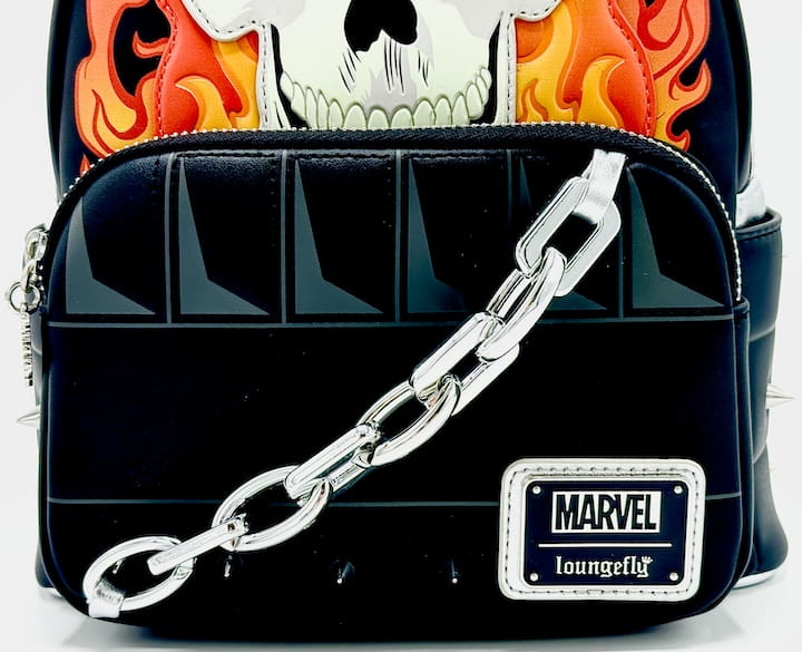 Loungefly Ghost Rider Mini Backpack Marvel Johnny Blaze Bag Front Pocket With Chains