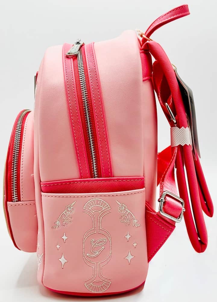 Loungefly Glinda Pink Bubble Mini Backpack Wicked For Good Bag Left Side