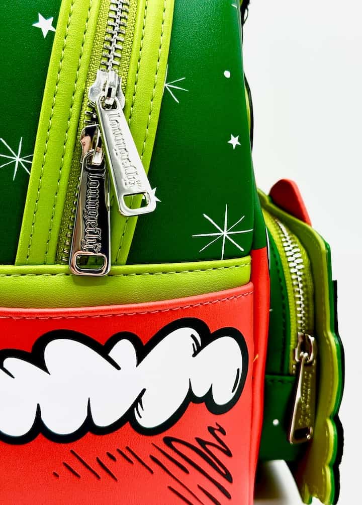 Loungefly Grinch Max Christmas Present Mini Backpack Dr Seuss Bag Zips