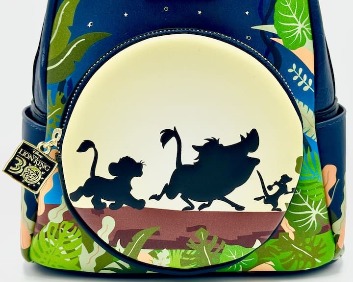 Loungefly Hakuna Matata Mini Backpack Disney Lion King 30th Glow Bag Front Pocket Timon Pumbaa Simba