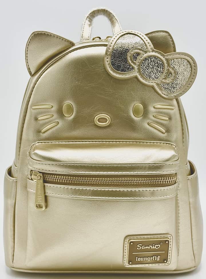 Loungefly Hello Kitty 50th Gold Anniversary Mini Backpack Sanrio Bag Loungefly Hello Kitty 50th Gold Anniversary Mini Backpack Sanrio Bag