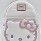 Loungefly Hello Kitty Quilted Texture Mini Backpack Sanrio Bag Front Full View