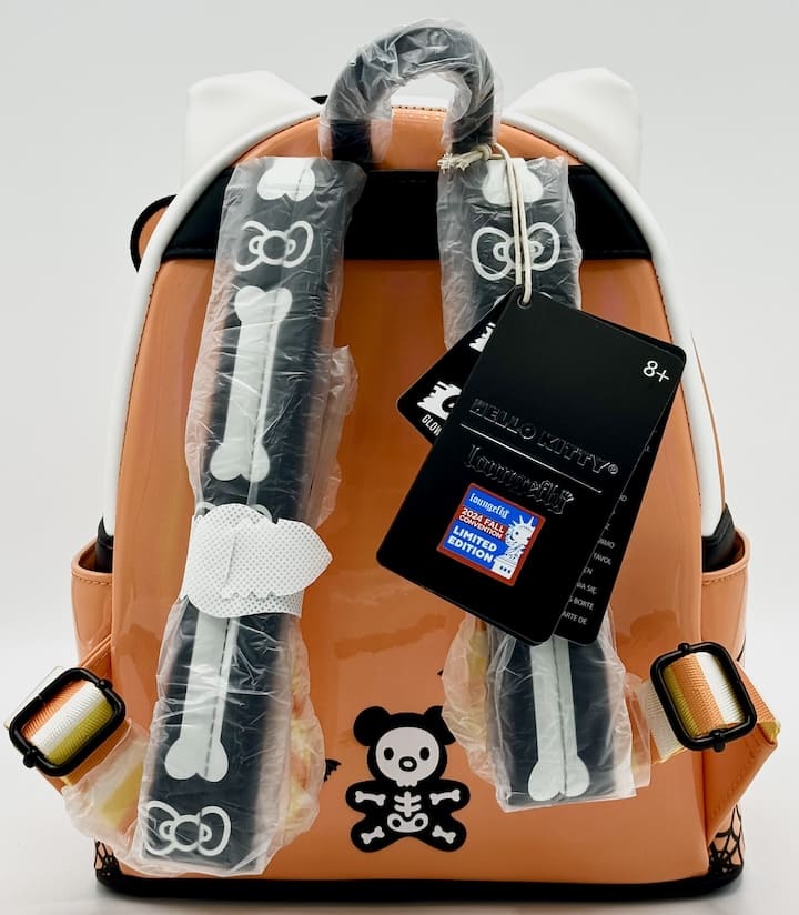 Loungefly Hello Kitty Skeleton Mini Backpack Sanrio NYCC 2024 Bag Straps