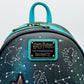 Loungefly Hogwarts Constellations Mini Backpack Harry Potter Glow Bag Front Enamel Logo