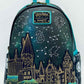 Loungefly Hogwarts Constellations Mini Backpack Harry Potter Glow Bag Front Full View