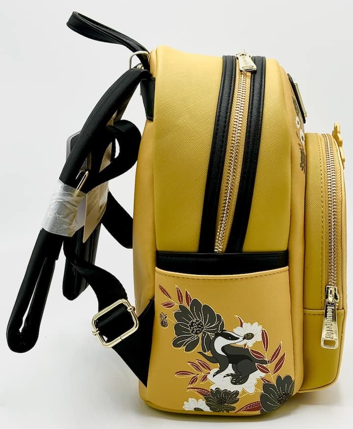 Loungefly Hufflepuff House Tattoo Mini Backpack Harry Potter Bag Right Side