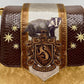 Loungefly Hufflepuff Velvet Banner Mini Backpack Harry Potter Bag Front Flap