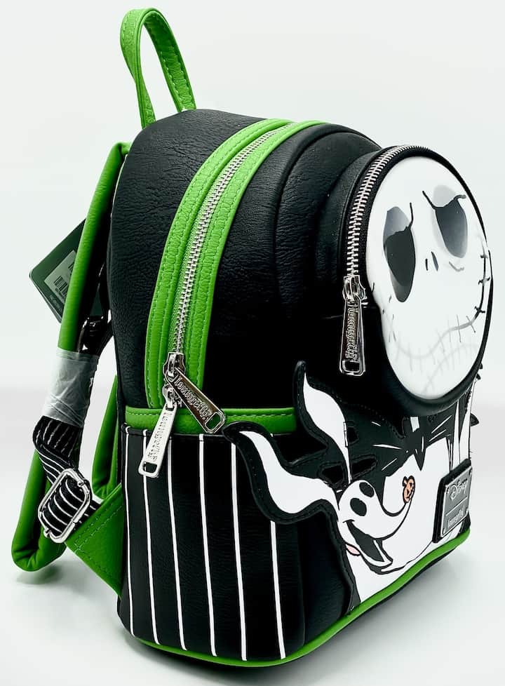 Loungefly Jack Skellington Lenticular Mini Backpack Disney NBC Bag Front Right Side