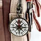 Loungefly Jack Sparrow Cosplay Mini Backpack Pirates of the Caribbean Bag Compass Keyring