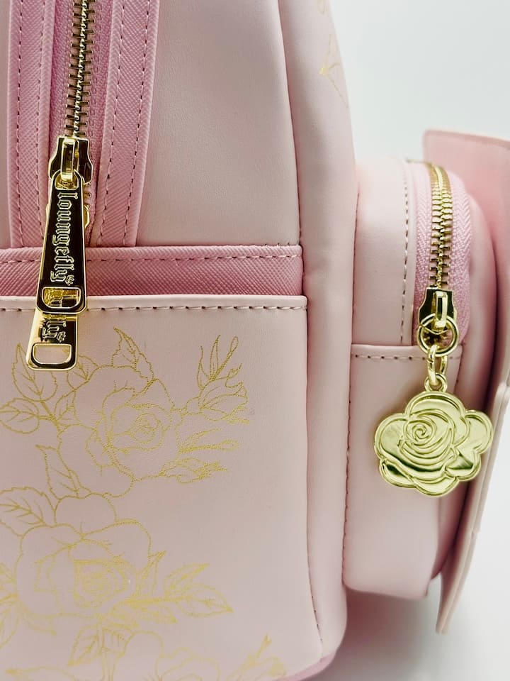 Loungefly Jane Austen Mini Backpack Books A Million Bag Zips And Rose Keychain