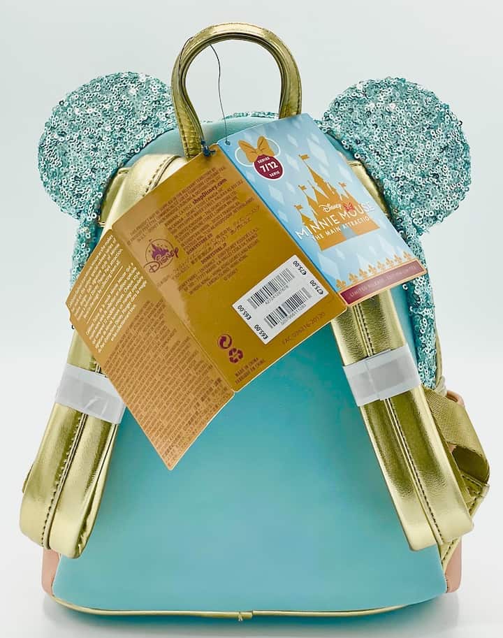 Loungefly King Arthur Carousel MMMA Minnie Mouse Main Attraction Bag Tags Front