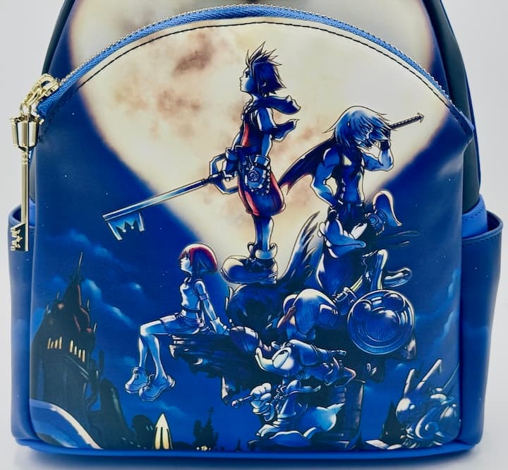 Loungefly Kingdom Hearts Mini Backpack Blue Disney Bag Front Bottom