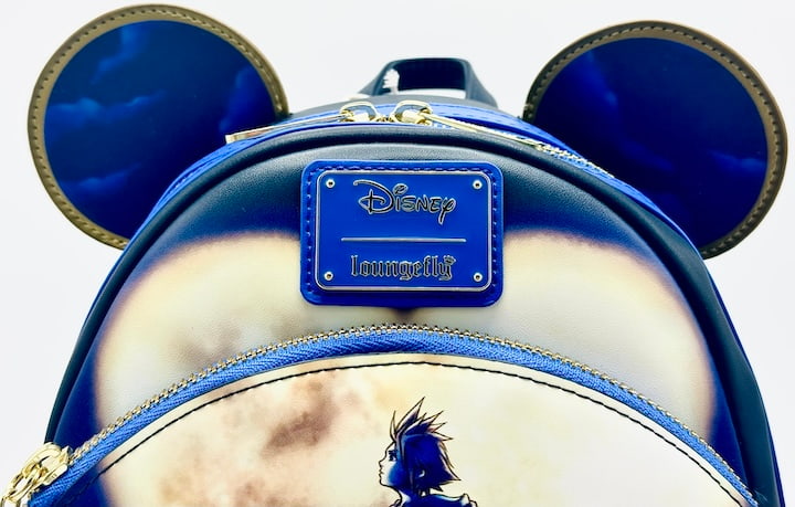 Loungefly Kingdom Hearts Mini Backpack Blue Disney Bag Front Top