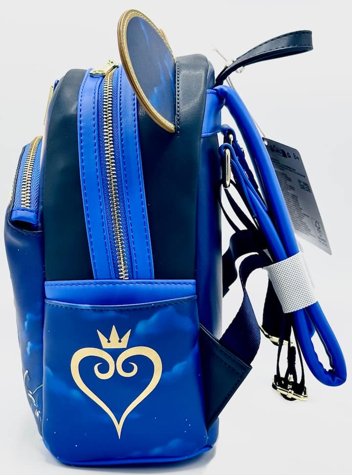 Loungefly Kingdom Hearts Mini Backpack Blue Disney Bag Left Side