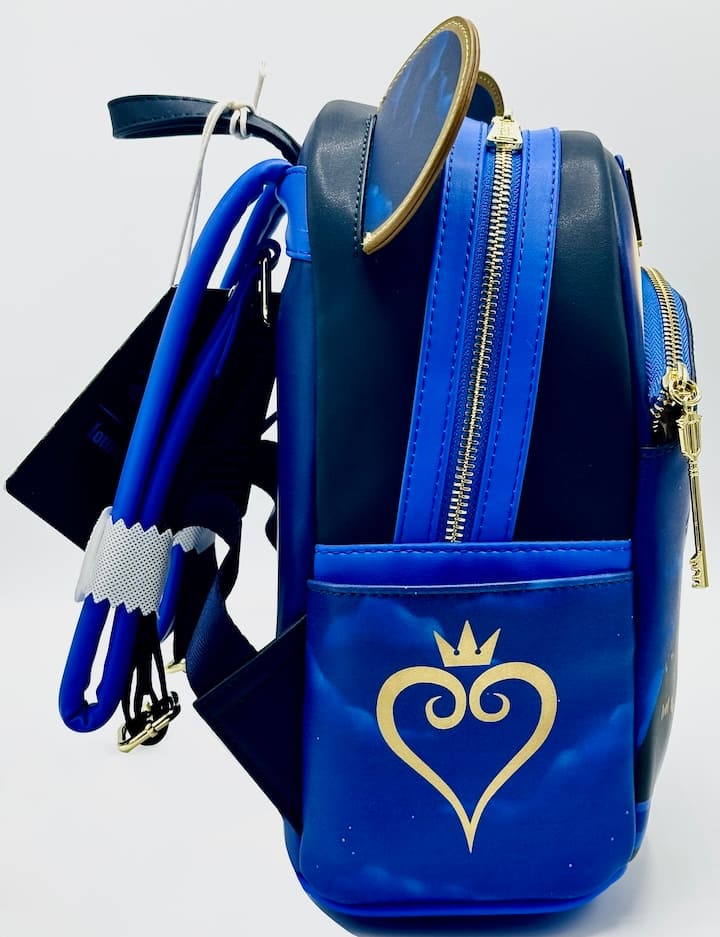 Loungefly Kingdom Hearts Mini Backpack Blue Disney Bag Right Side