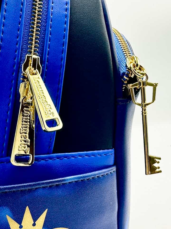 Loungefly Kingdom Hearts Mini Backpack Blue Disney Bag Zips