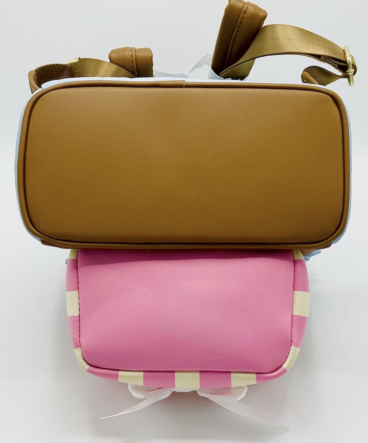 Loungefly Lady and the Tramp Present Mini Backpack Pop Up Puppies Bag Front Full View Closed Base