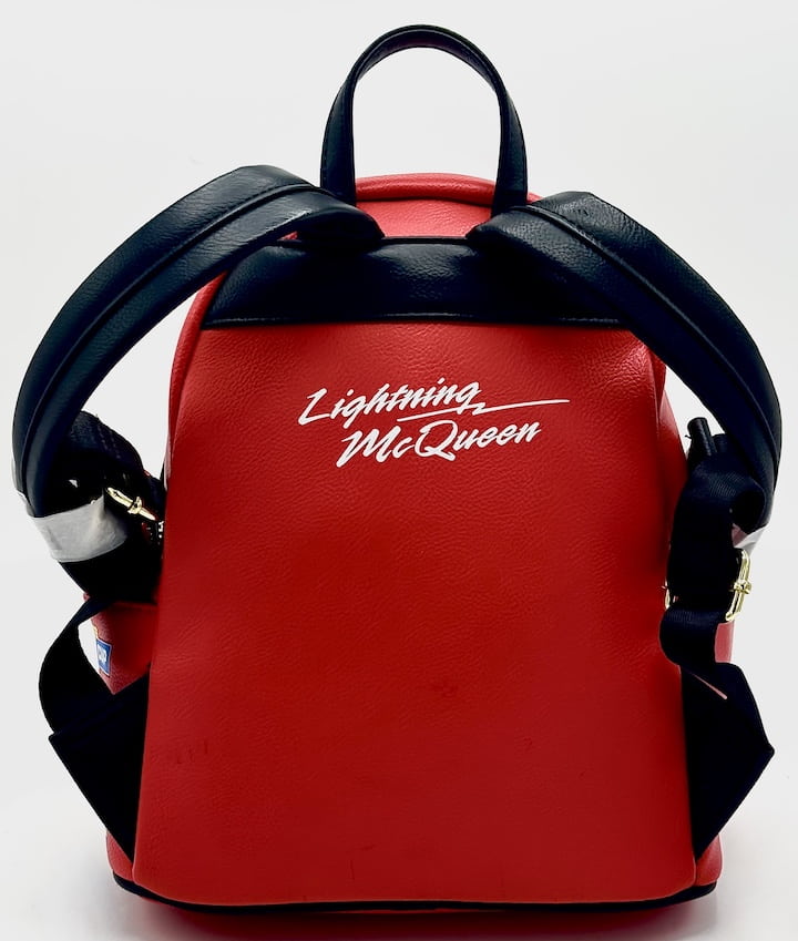 Loungefly Lightning McQueen Cosplay Mini Backpack Pixar Cars Bag Back
