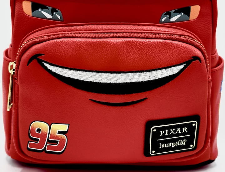 Loungefly Lightning McQueen Cosplay Mini Backpack Pixar Cars Bag Front Bottom