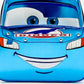 Loungefly Lightning McQueen Dinoco Blue Mini Backpack Front Pocket