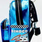Loungefly Lightning McQueen Dinoco Blue Mini Backpack Cars Bag Left Side