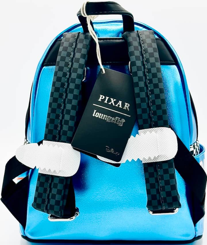 Loungefly Lightning McQueen Dinoco Blue Mini Backpack Cars Bag Straps