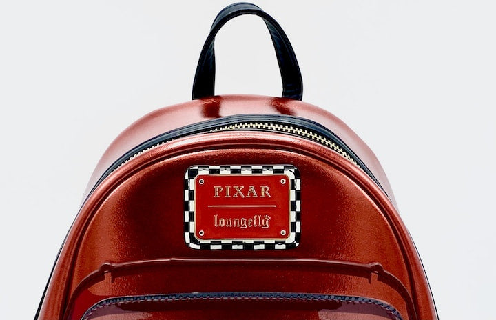 Loungefly Lightning McQueen Mini Backpack Disney Pixar Cars Bag Front Enamel Logo