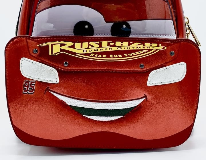 Loungefly Lightning McQueen Mini Backpack Disney Pixar Cars Bag Front Pocket