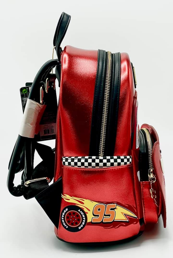 Loungefly Lightning McQueen Mini Backpack Disney Pixar Cars Bag Right Side