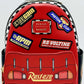 Loungefly Lightning McQueen Rusteze Mini Backpack Cars Light Up Bag Front Full View