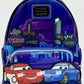Loungefly Lightning McQueen Sally Night Mini Backpack Light Up Bag Front Full View