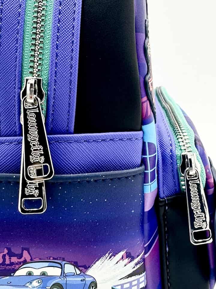 Loungefly Lightning McQueen Sally Night Mini Backpack Light Up Bag Zips