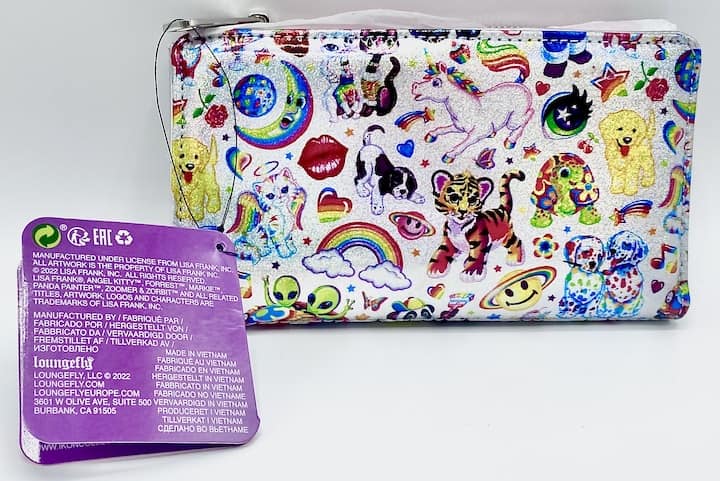 Loungefly Lisa Frank Wallet Iridescent Holographic 90's Prism Purse Back