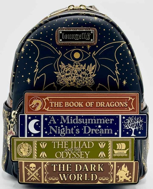 Loungefly Literature Fantasy Books Mini Backpack Literary Classics Bag Front Full View