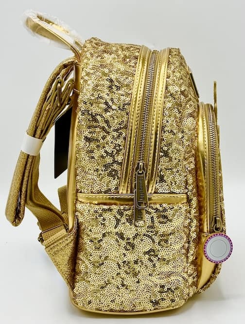 Loungefly Lumiere Sequin Mini Backpack Disney Beauty and the Beast Bag Right Side