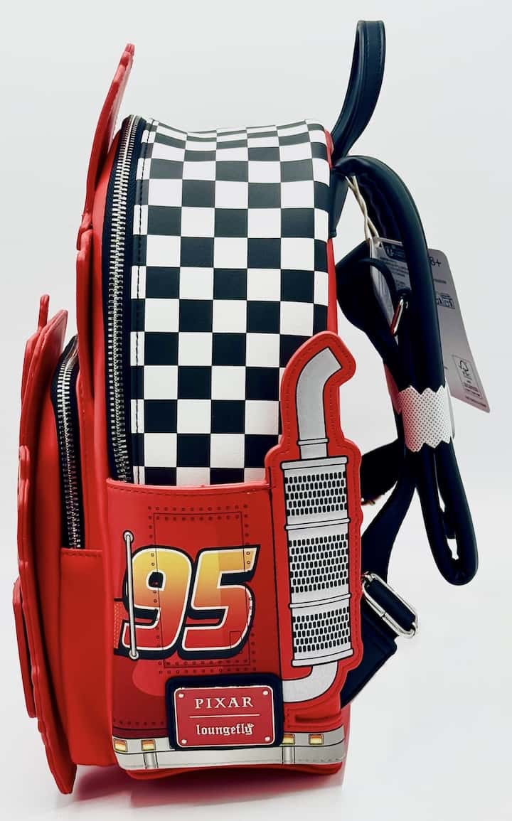 Loungefly Mack Mini Backpack Pixar Cars Truck Glow In The Dark Bag Left Side