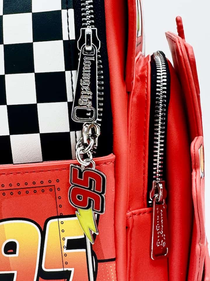 Loungefly Mack Mini Backpack Pixar Cars Truck Glow In The Dark Bag Zips