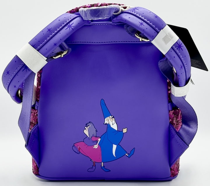 Loungefly Madam Mim Sequin Lenticular Mini Backpack Disney Bag Back