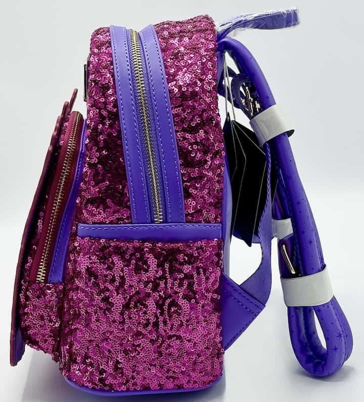 Loungefly Madam Mim Sequin Lenticular Mini Backpack Disney Bag Left Side