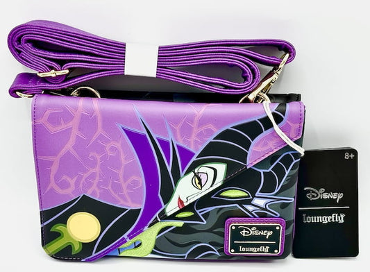 Loungefly Maleficent Dragon Crossbody Bag Disney Sleeping Beauty Front Flap Closed