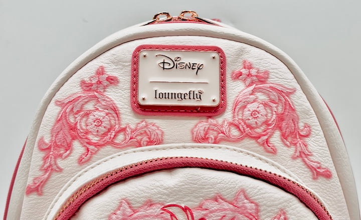 Loungefly Marie Floral Pink Mini Backpack Disney Aristocats Bag Front Logo