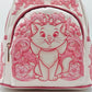 Loungefly Marie Floral Pink Mini Backpack Disney Aristocats Bag Front Pocket