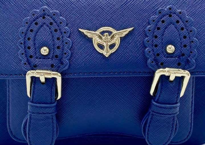 Loungefly Marvel Agent Carter Crossbody Bag & Wallet Purse Handbag Front SSR Emblem And Buckles