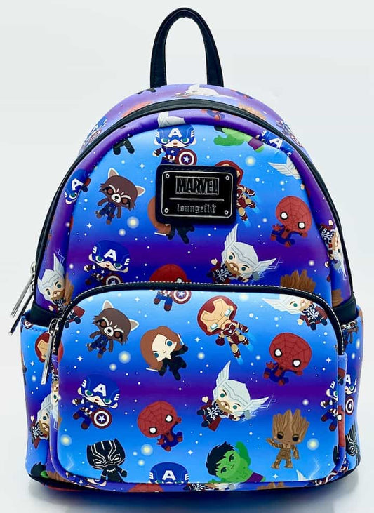 Loungefly Marvel Chibi Mini Backpack Disney Parks Avengers Bag Front Full View